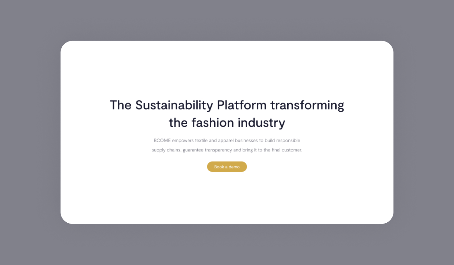 Reshaping the fashion industry through sustainability. New BCOME website
